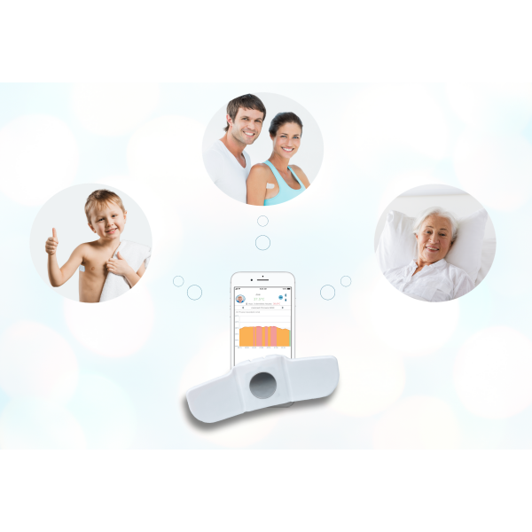 Tucky termometr za celo družino. Spremljajte temperaturo, vročino ter gibanje otroka na daljavo.